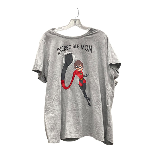 Top Ss Basic By Pixar  In Grey, Size:2X
