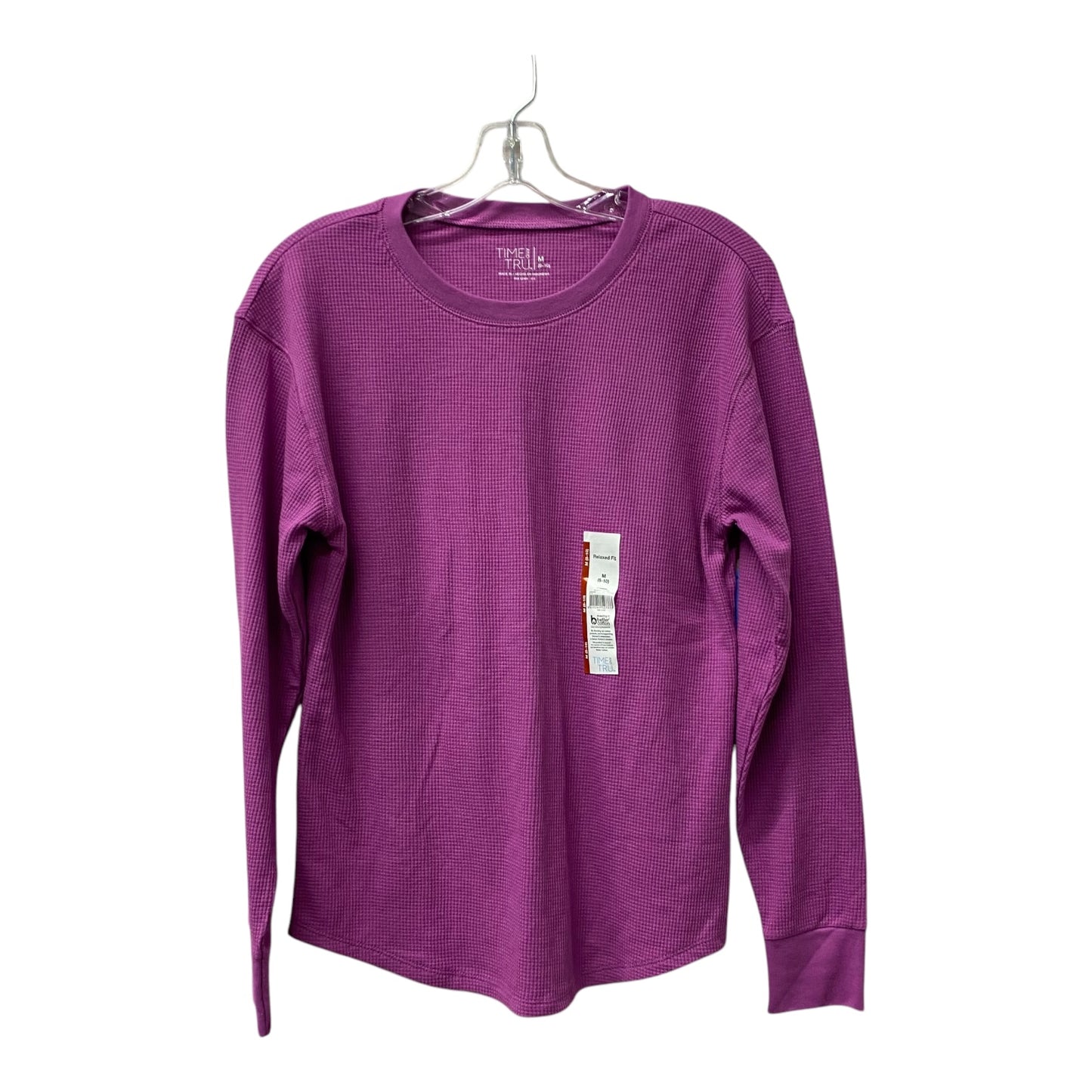 Top Ls By Time And Tru In Purple, Size:M