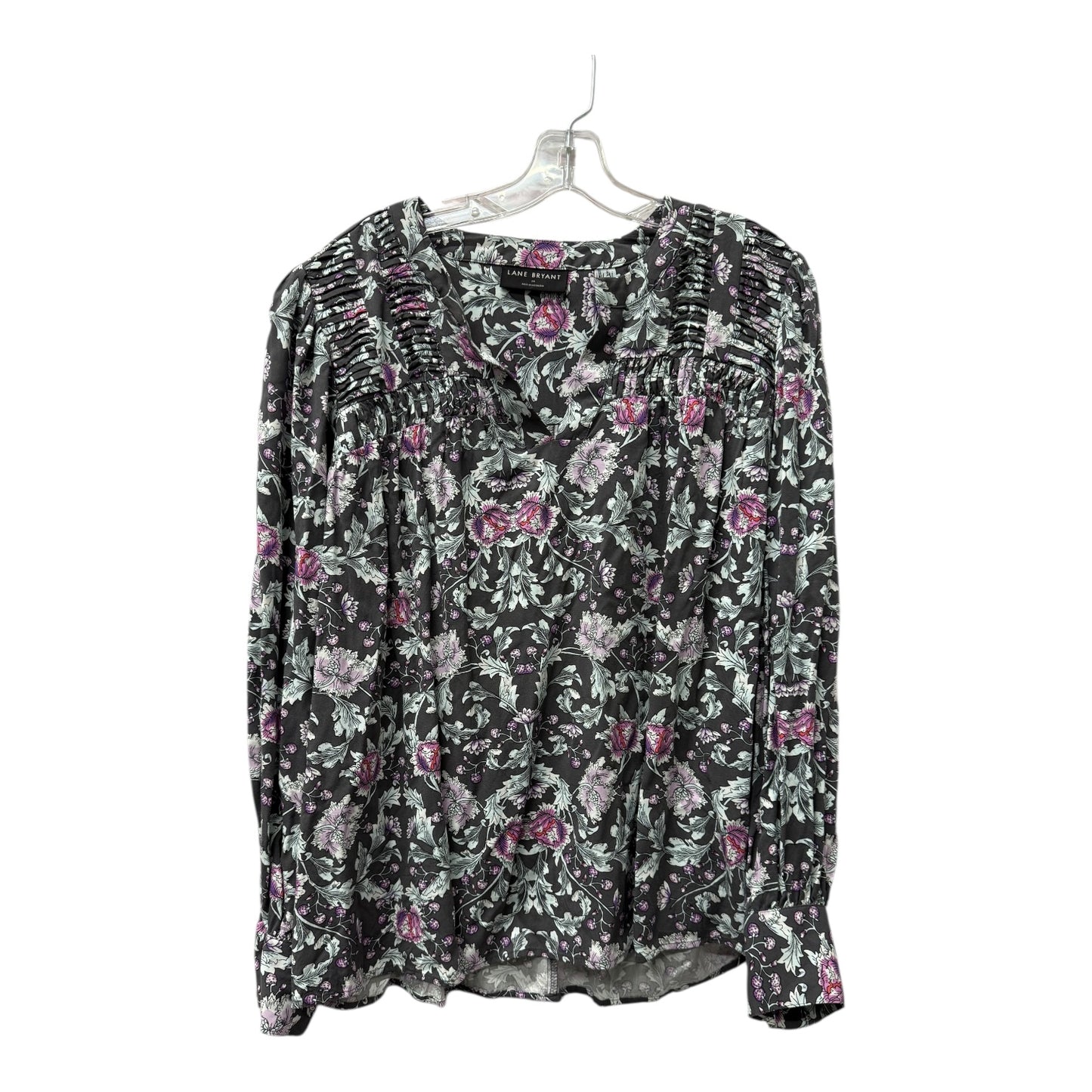 Top Ls By Lane Bryant In Grey & Purple, Size:L