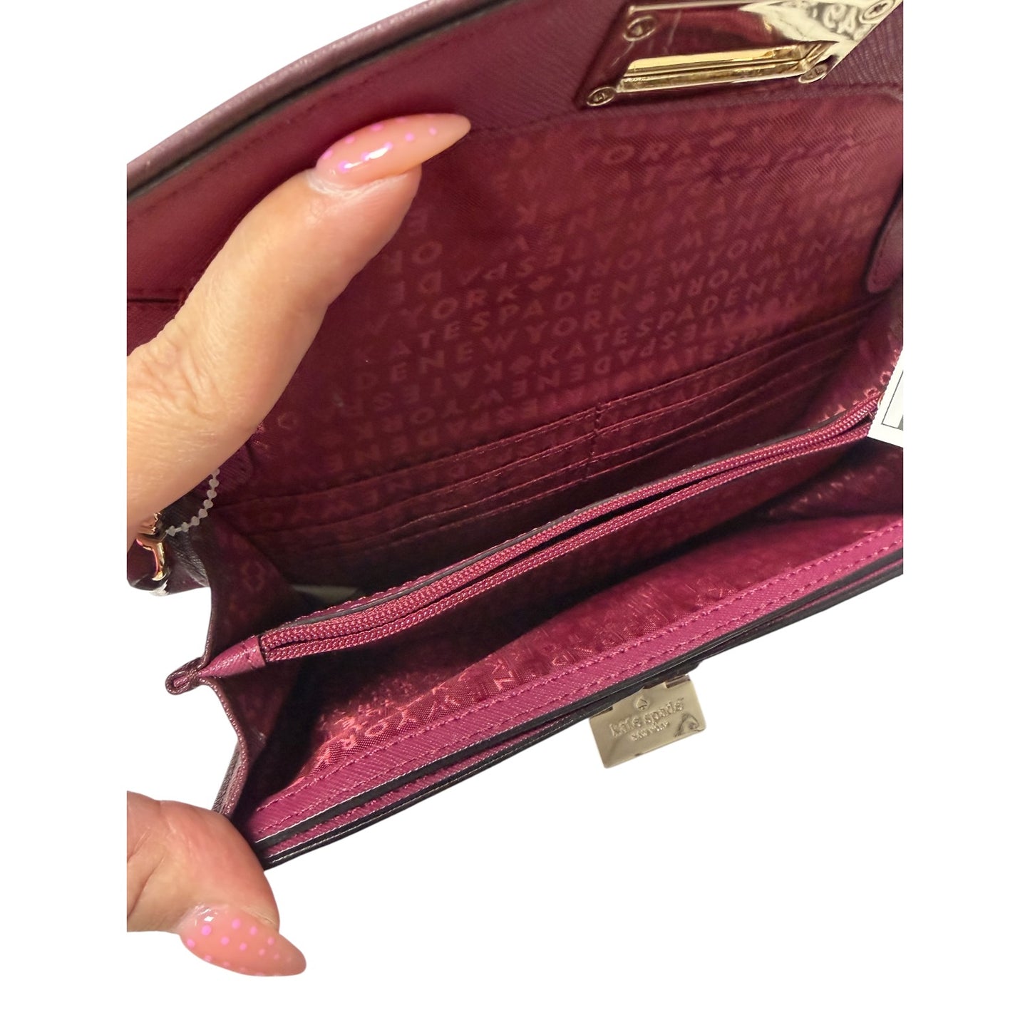 Crossbody Designer By Kate Spade In Purple, Size:Medium
