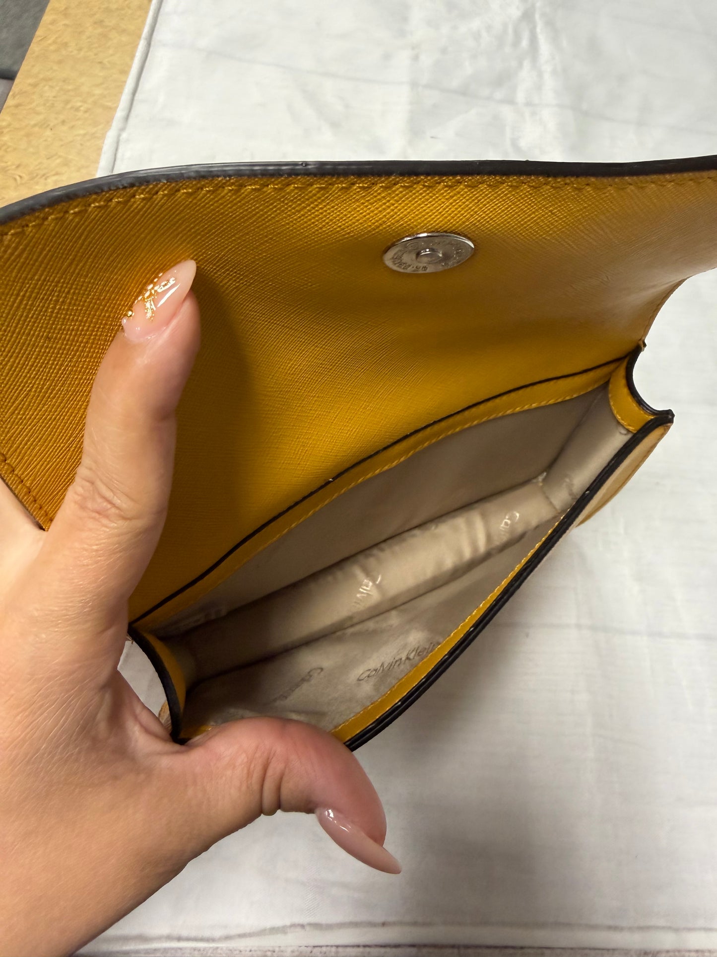 Crossbody By Calvin Klein In Yellow, Size:Small
