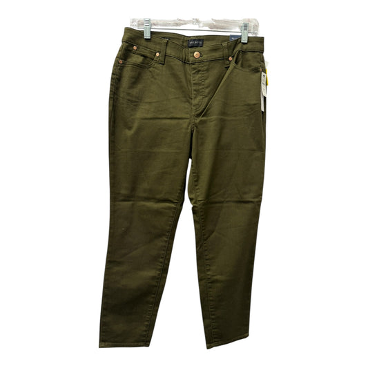 Jeans Skinny By Talbots In Green Denim, Size:10P