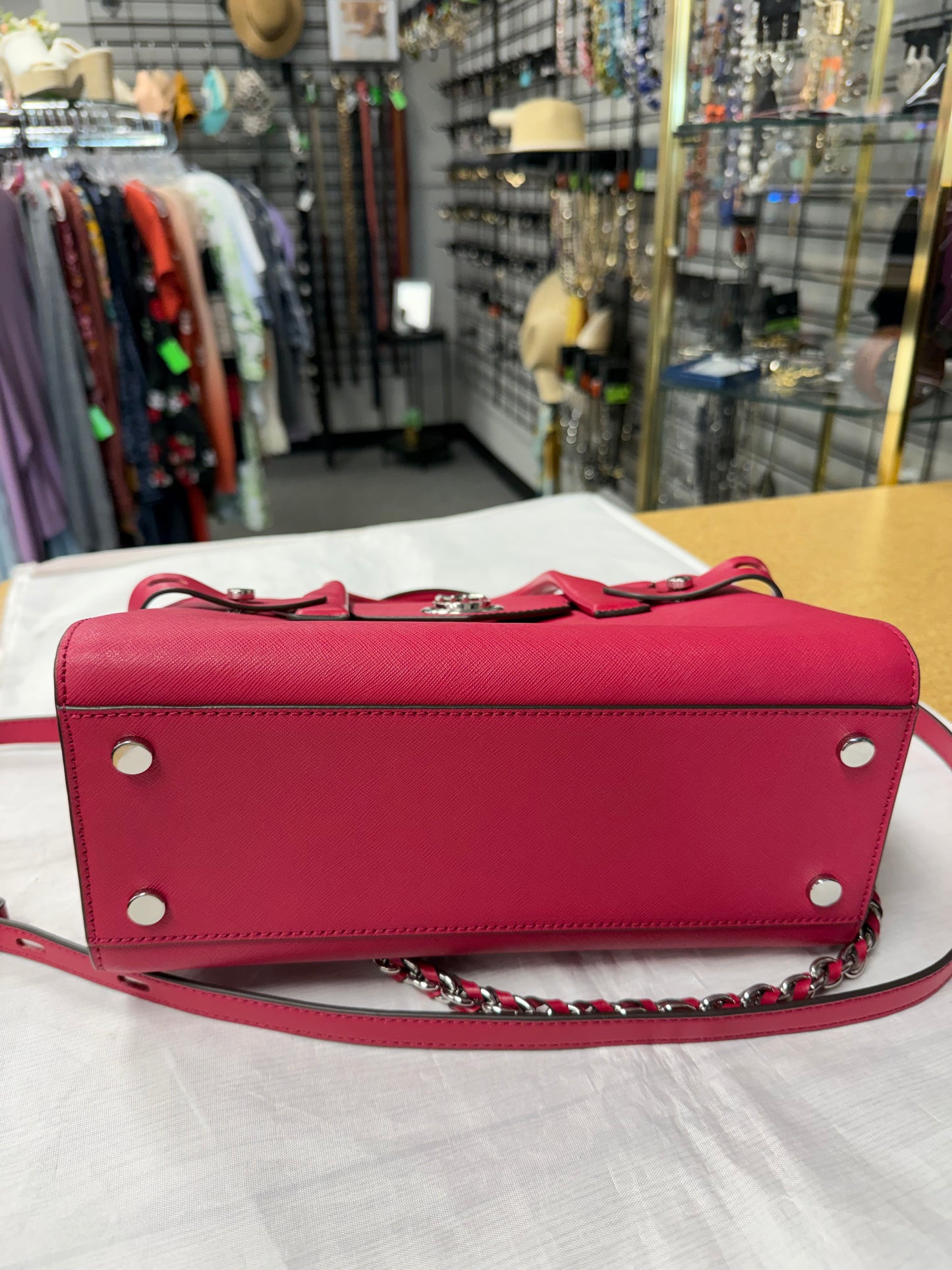 Handbag Designer By Michael Kors In Pink, Size:Medium