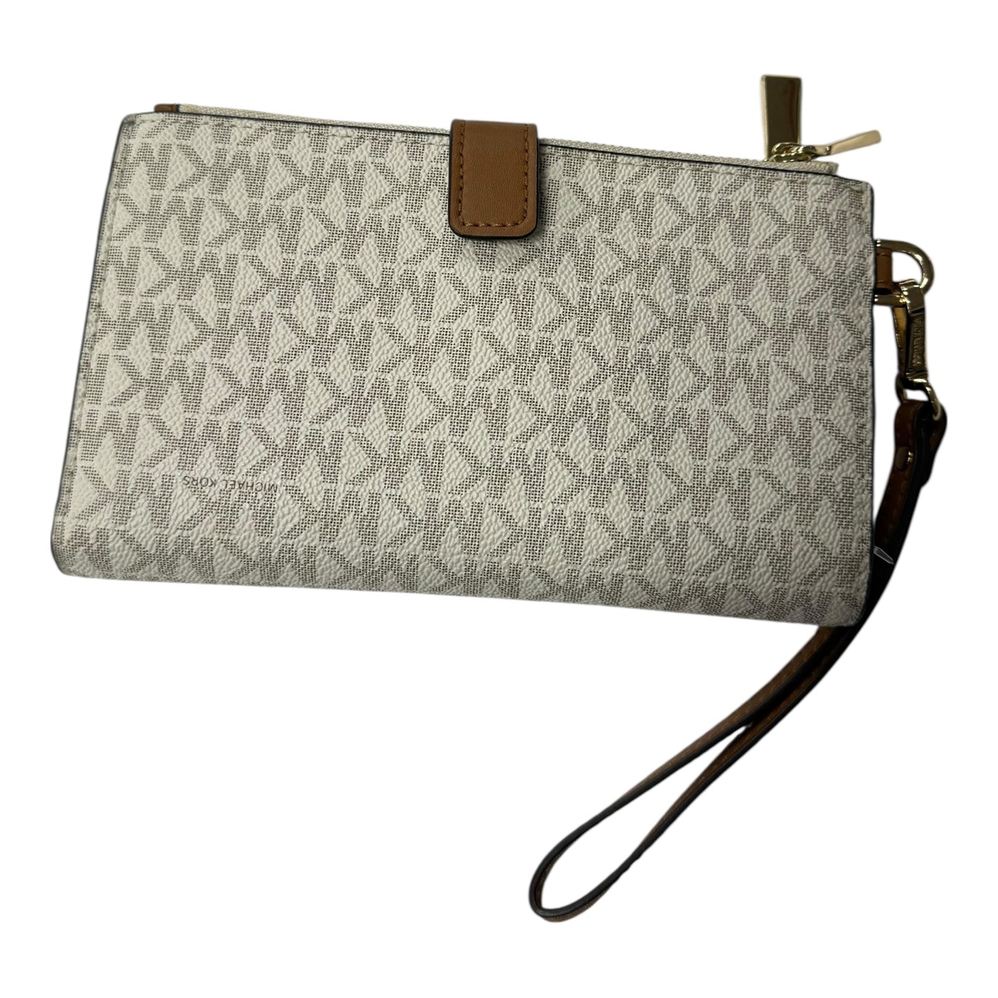 Wristlet Designer By Michael Kors In Cream, Size:Medium