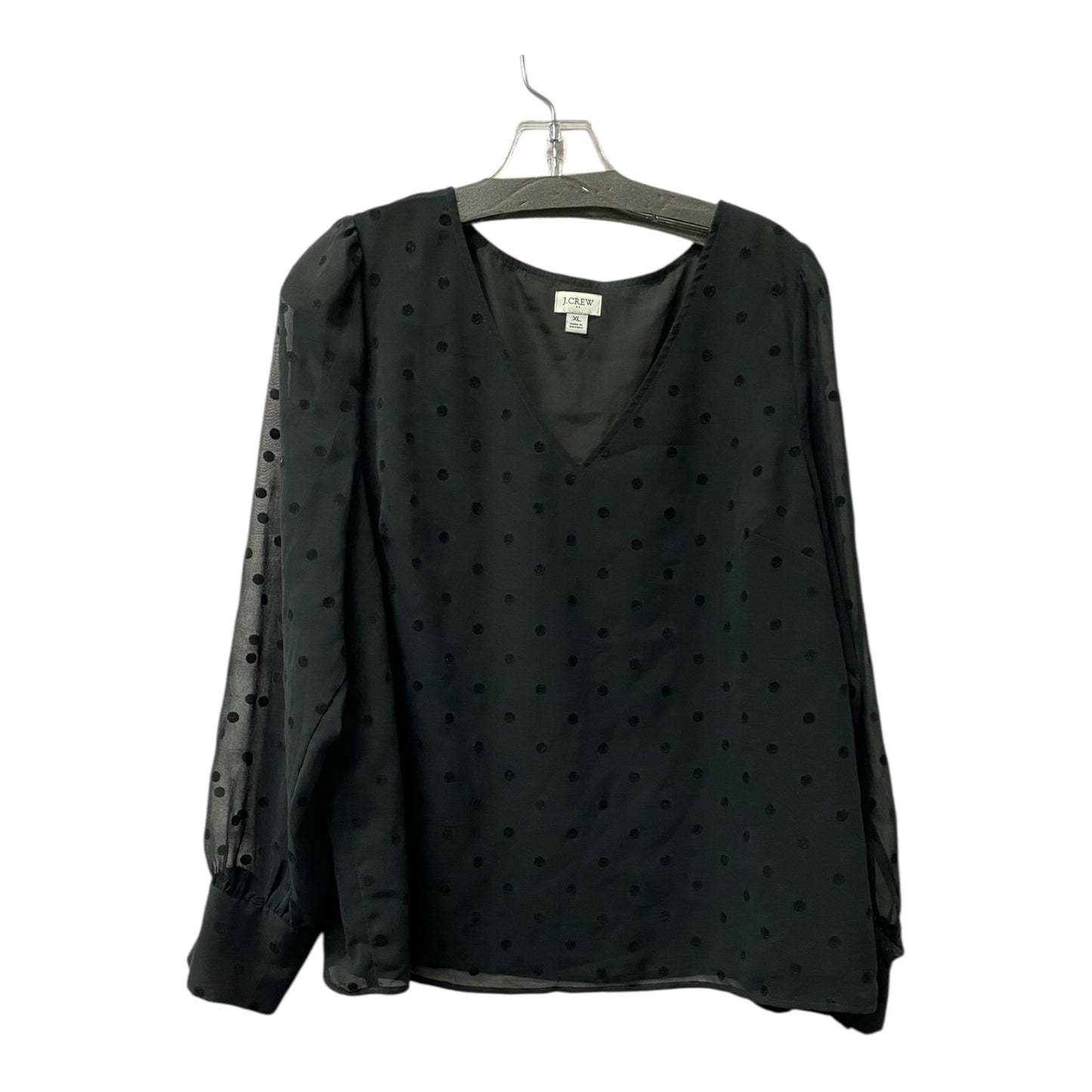 Top Ls By J. Crew In Black, Size:Xl