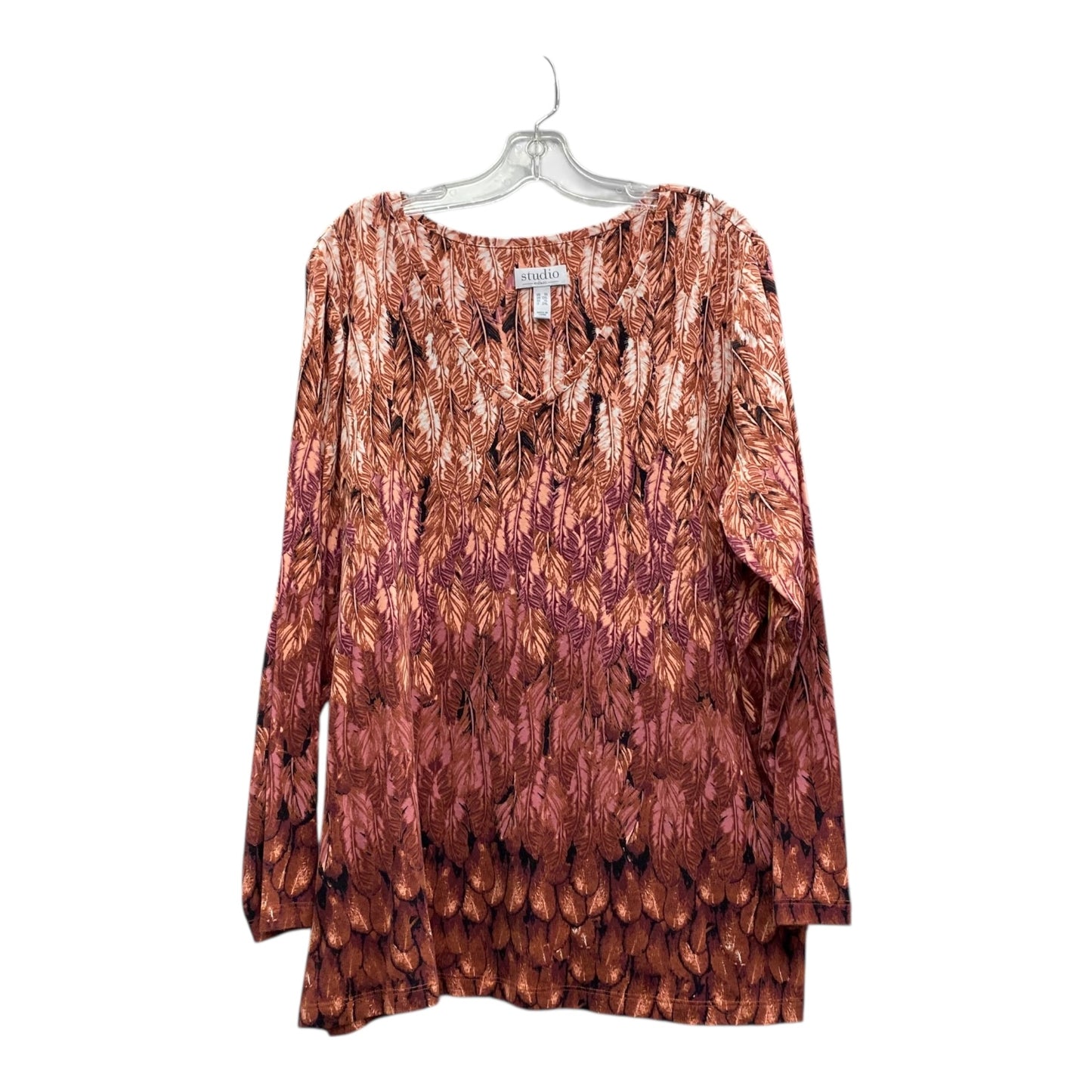 Top Ls By Studio In Orange, Size:1X