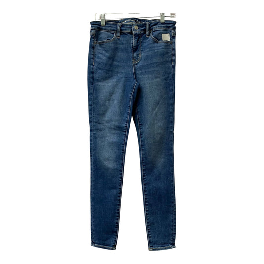 Jeans Skinny By American Eagle In Blue Denim, Size:8