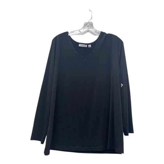 Top Ls By Susan Graver In Black, Size:1X