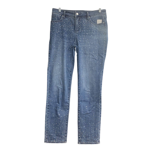 Jeans Skinny By Chicos In Blue Denim, Size:4