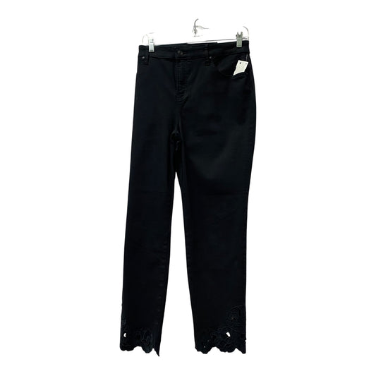 Jeans Straight By Chicos In Black, Size:12