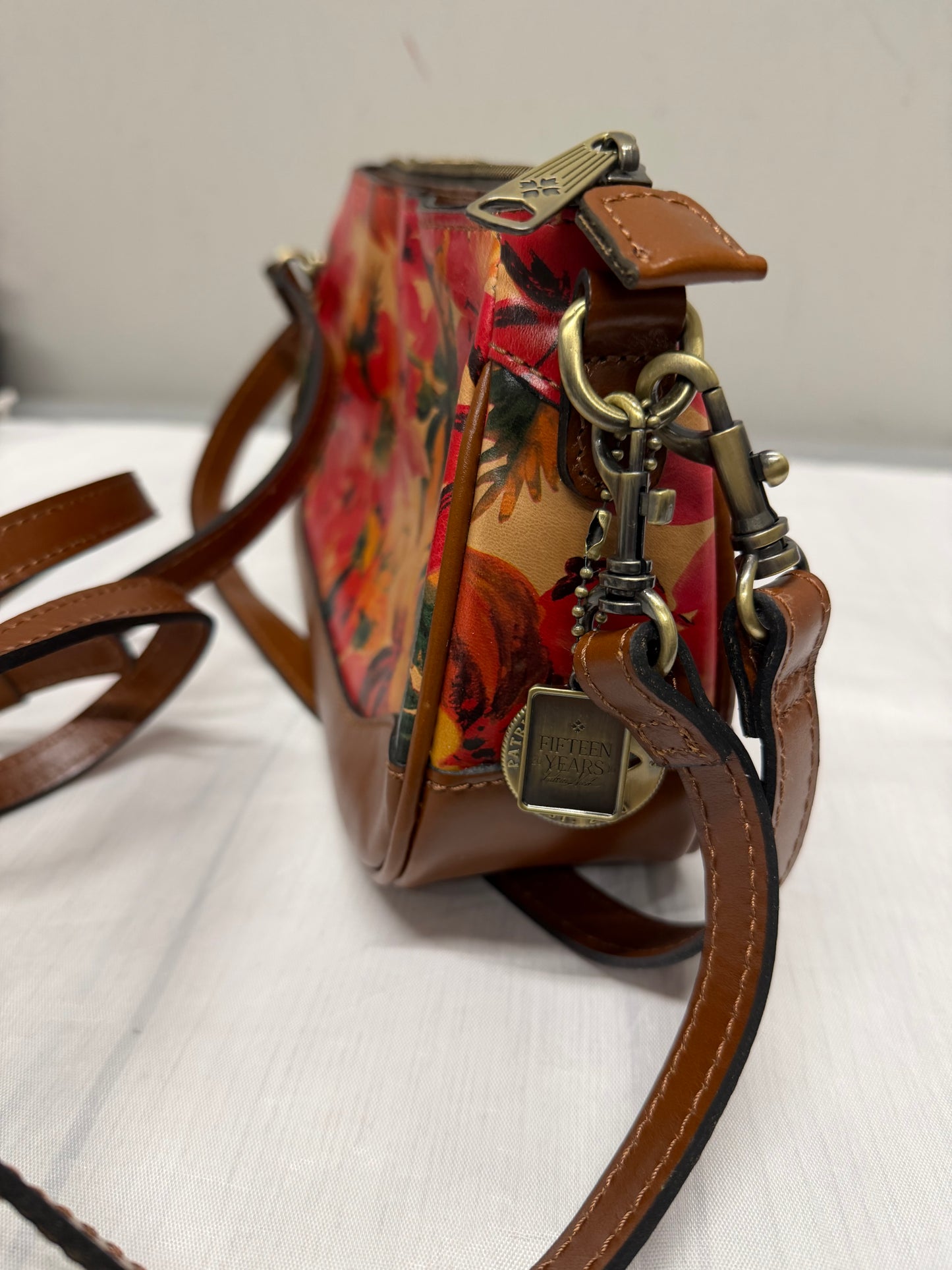 Crossbody Designer By Patricia Nash In Brown, Size:Medium