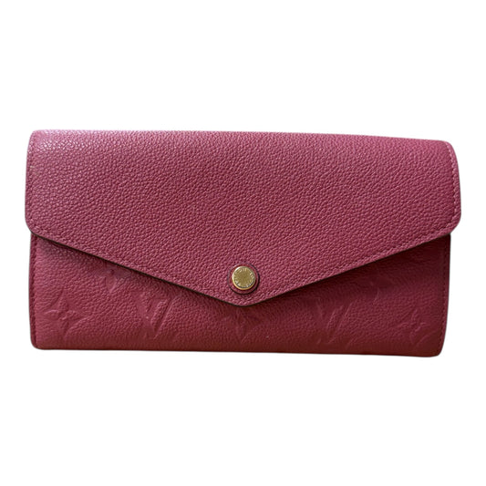Wallet Luxury Designer By Louis Vuitton In Pink, Size:Medium