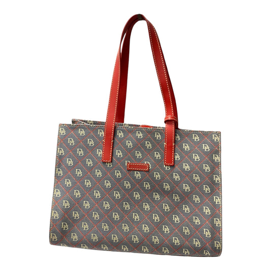 Handbag Designer By Dooney And Bourke In Grey & Red, Size:Large