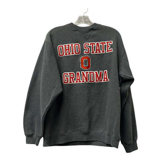 Athletic Sweatshirt Crewneck By Clothes Mentor In Grey, Size:M