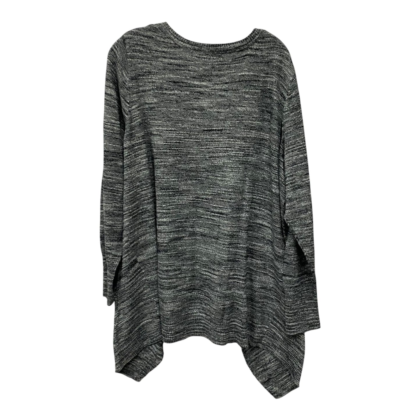 Top Ls By Logo In Grey, Size:2X