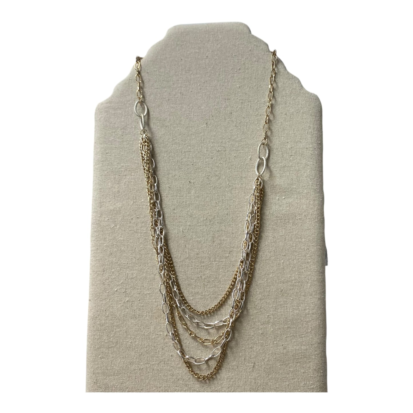 Necklace Layered  In Gold & Silver