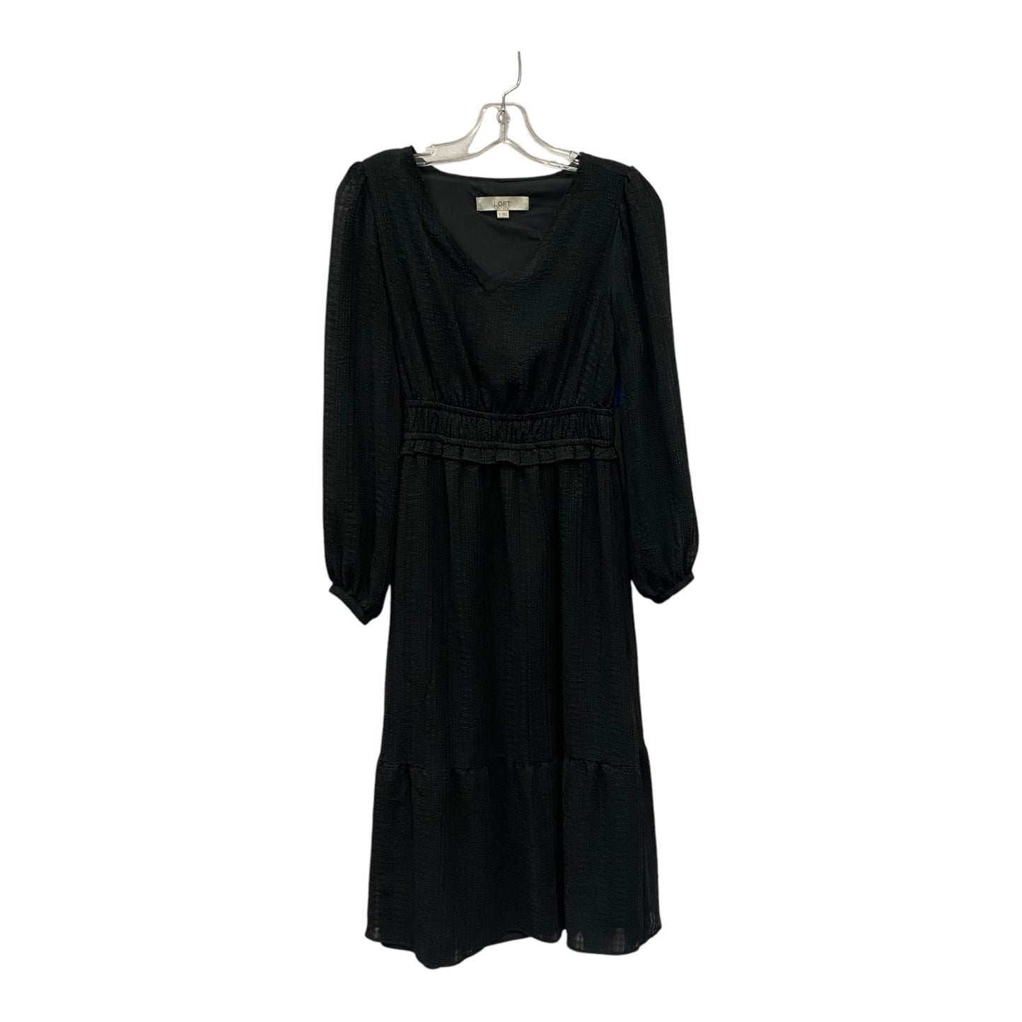 Dress Casual Maxi By Loft In Black, Size:Xs