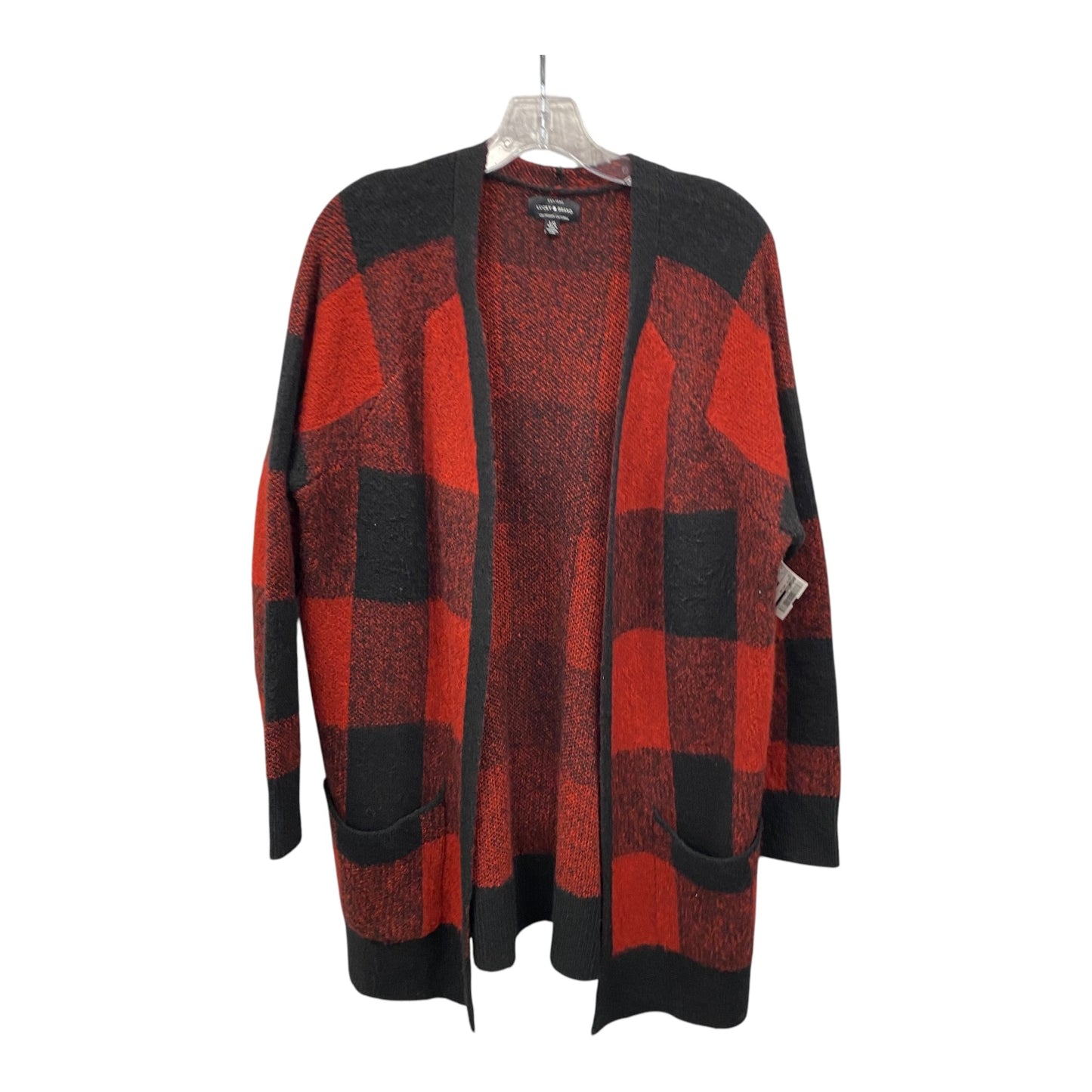 Sweater Cardigan By Lucky Brand In Red, Size:L