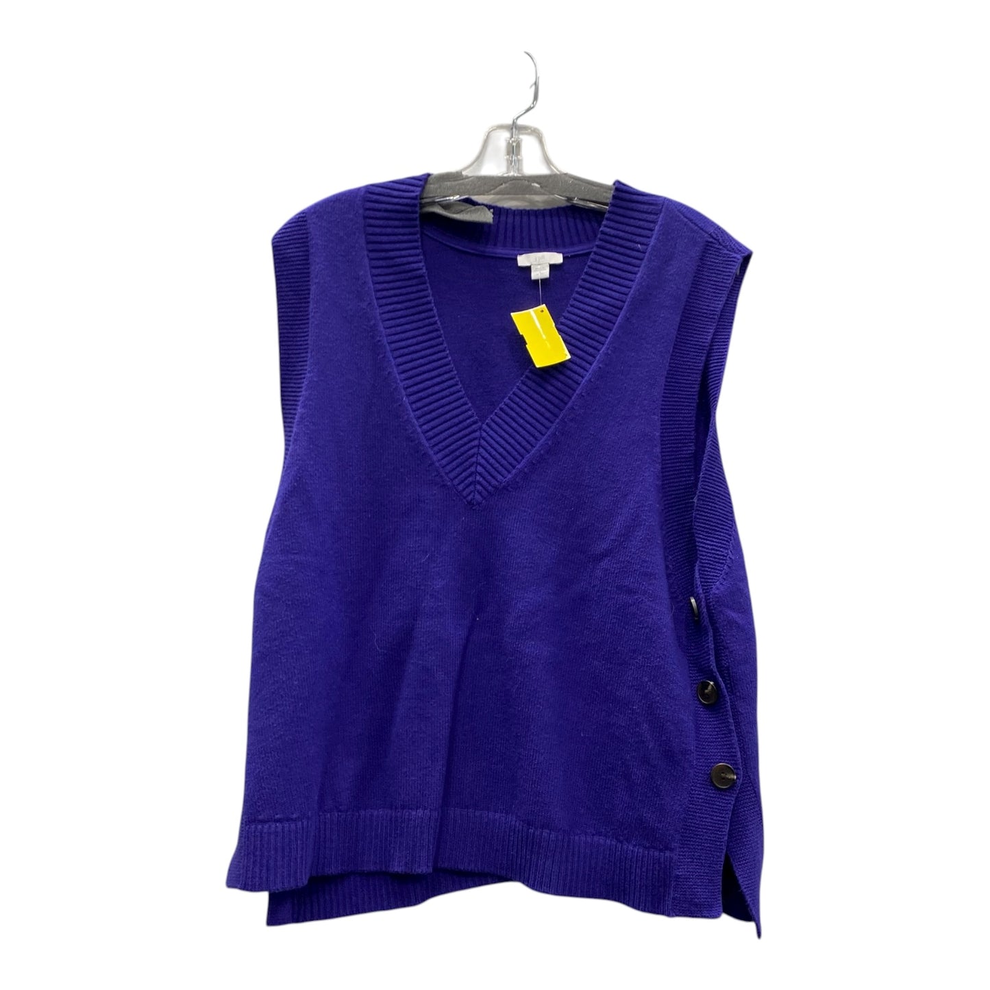 Vest Sweater By J. Jill In Purple, Size:Mp