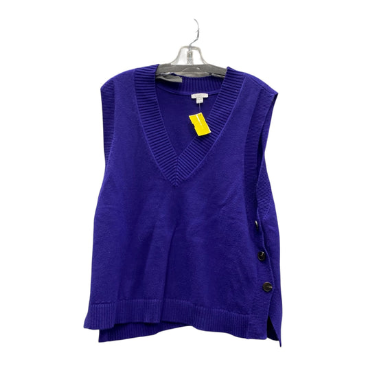 Vest Sweater By J. Jill In Purple, Size:Mp