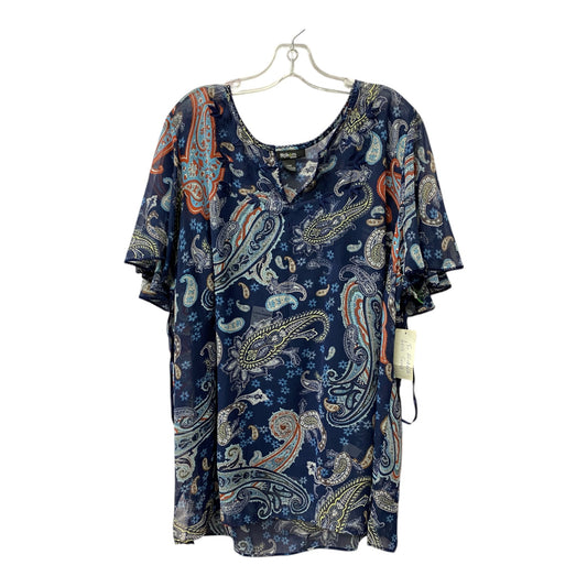 Top Ss By Style And Co Collection Women In Blue, Size:3X