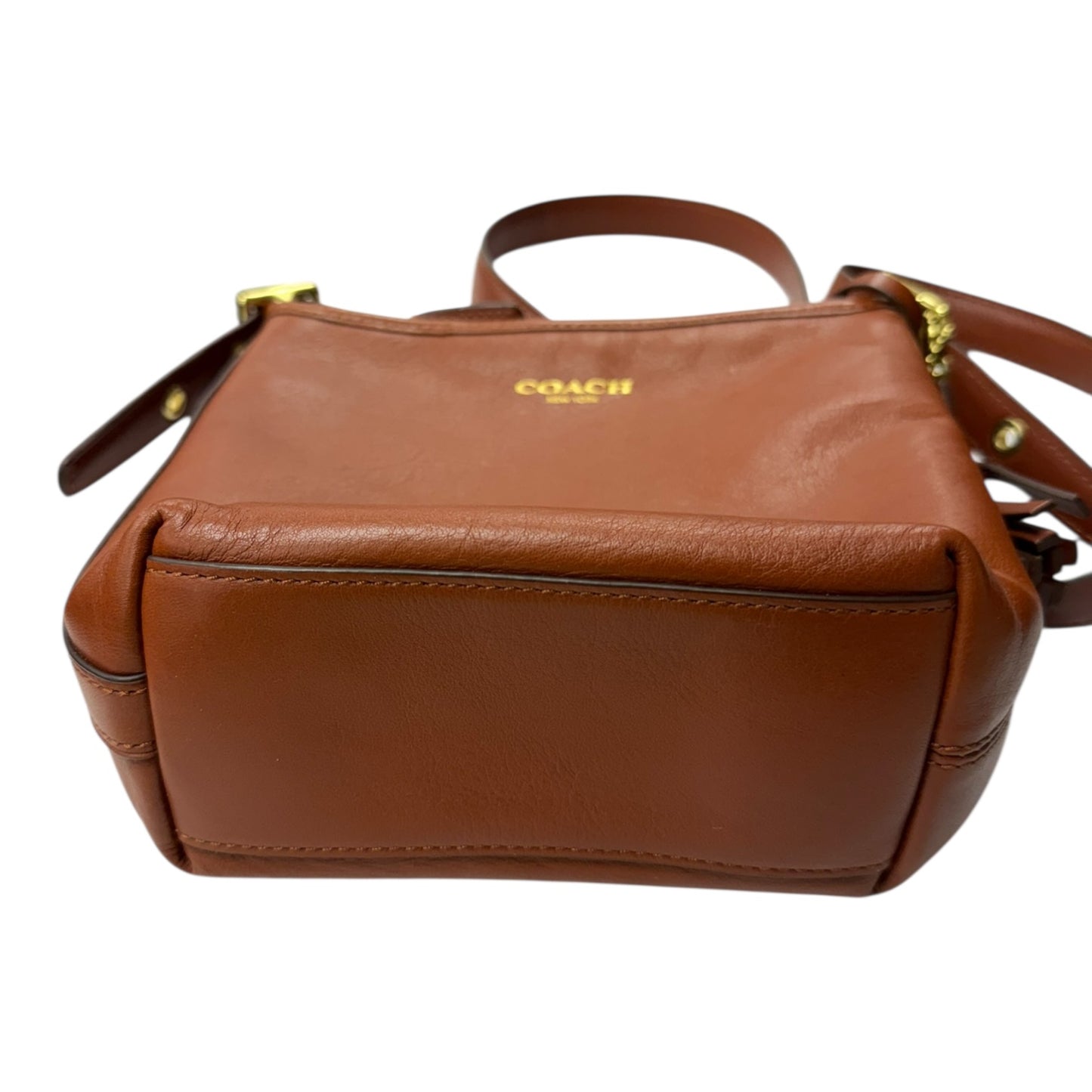 Crossbody Designer By Coach In Brown, Size:Small