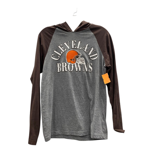 Athletic Top Ls Collar By Cme In Brown, Size:S