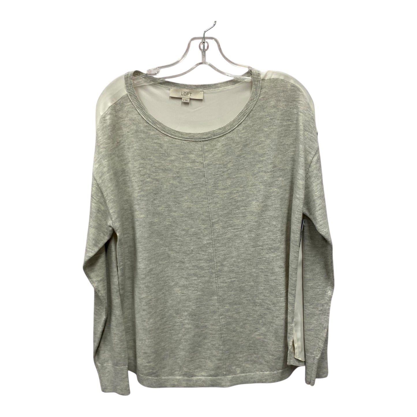 Top Ls By Loft In Cream & Grey, Size:M