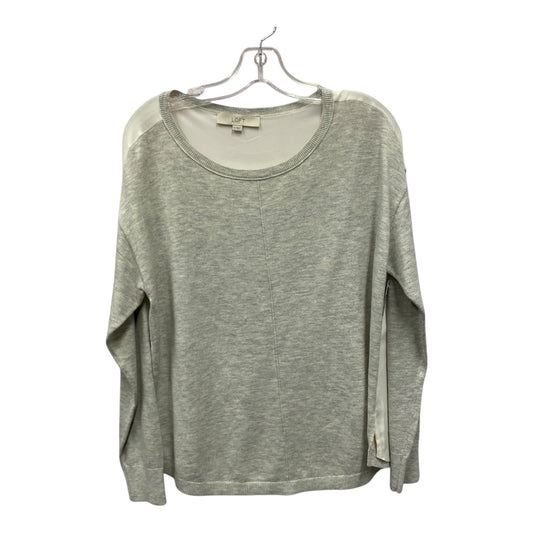 Top Ls By Loft In Cream & Grey, Size:M