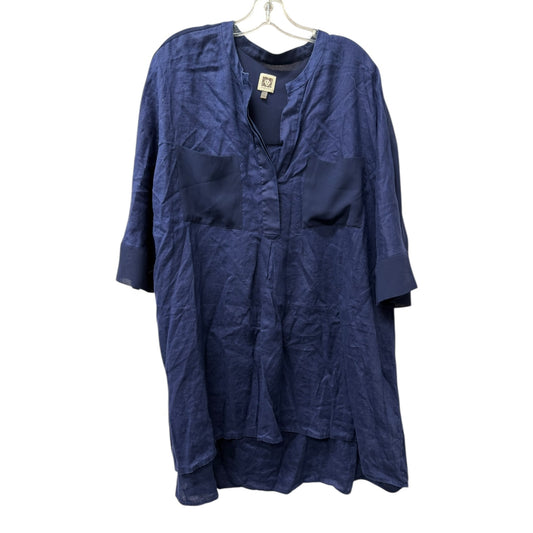 Top Ss By Anne Klein In Blue, Size:2X