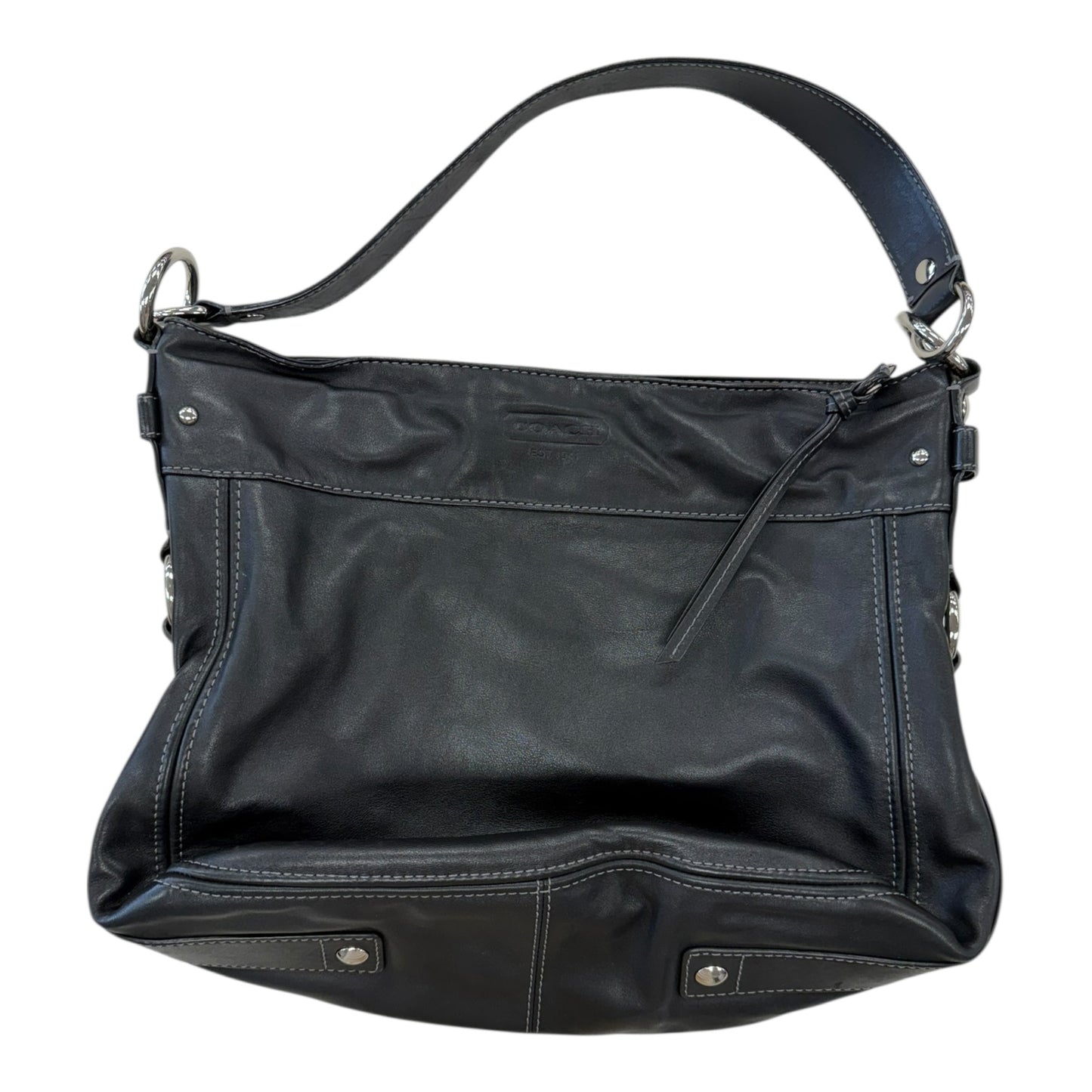 Handbag Designer By Coach In Black, Size:Medium