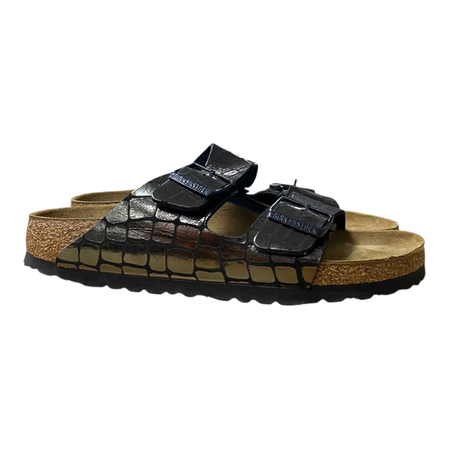 Sandals Flats By Birkenstock In Brown, Size:9.5