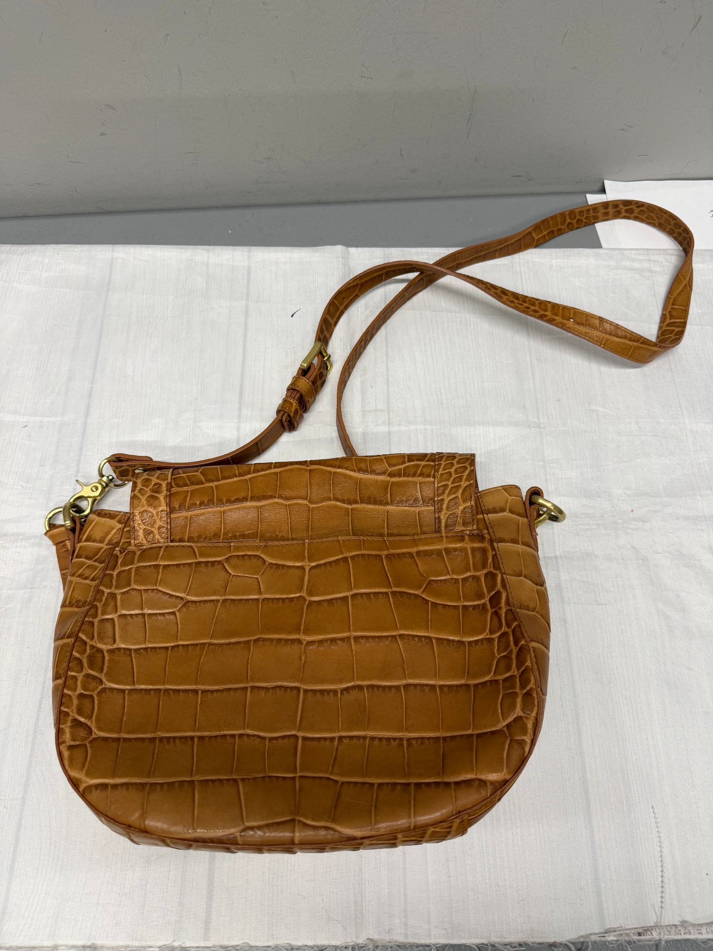 Crossbody Designer By Brahmin In Brown, Size:Medium