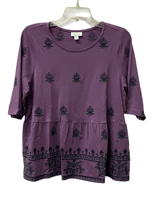 Top Ss By Pure Jill In Purple, Size:M
