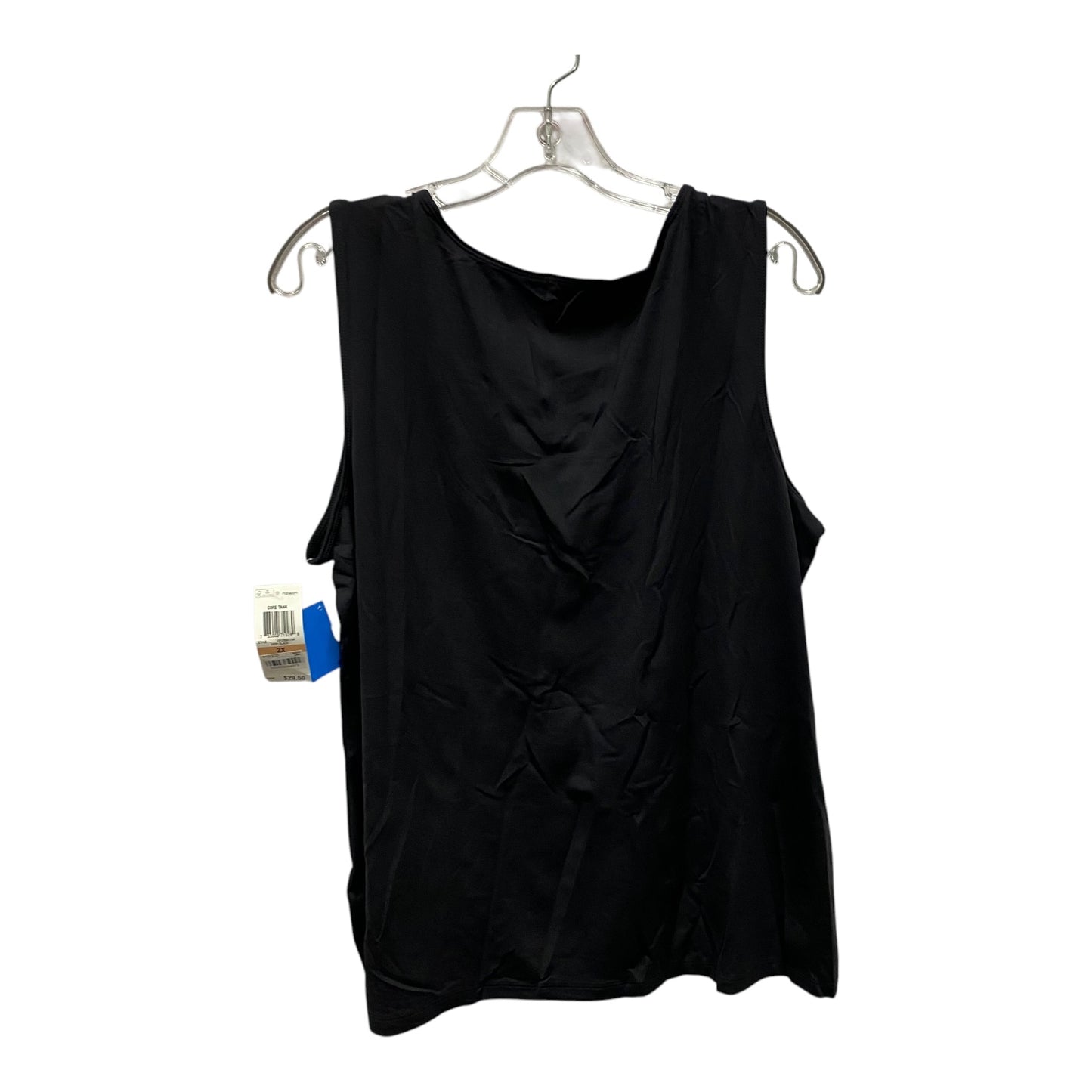 Top Sleeveless Basic By Charter Club In Black, Size:2X