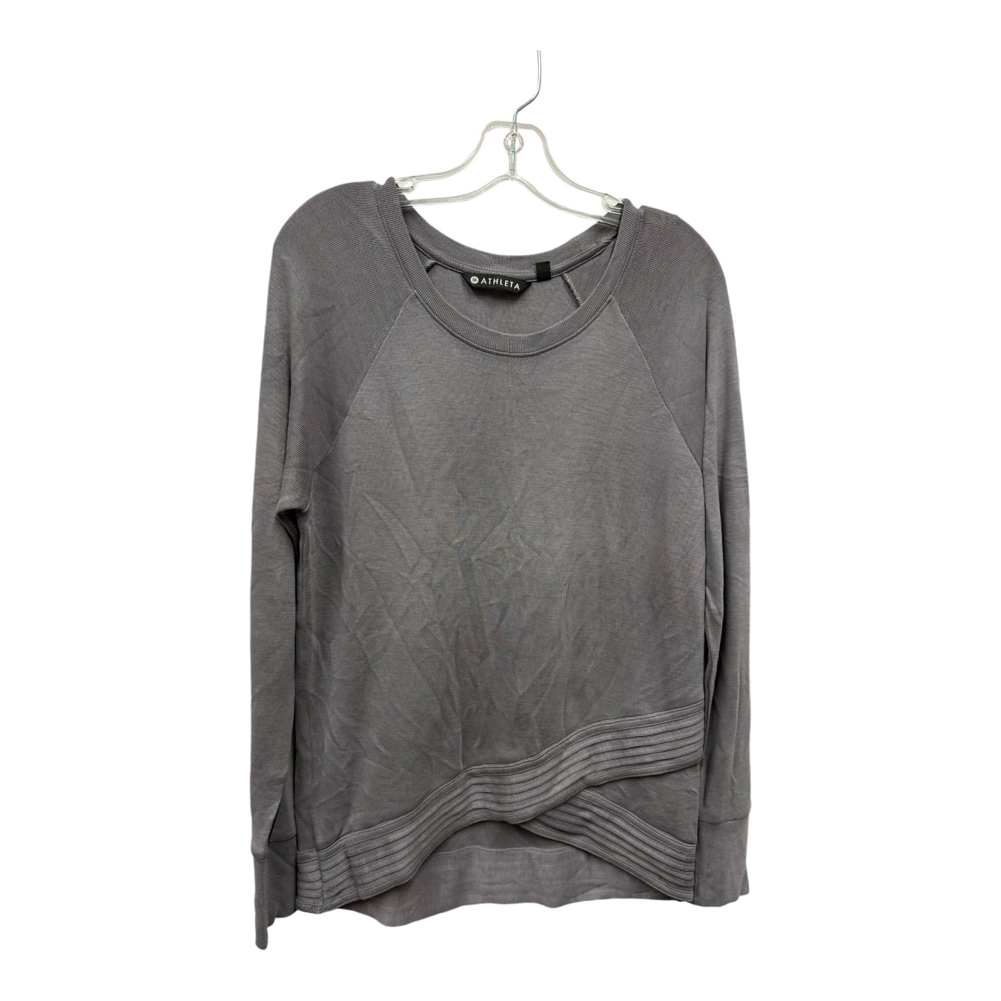 Athletic Top Ls Crewneck By Athleta In Grey, Size:S