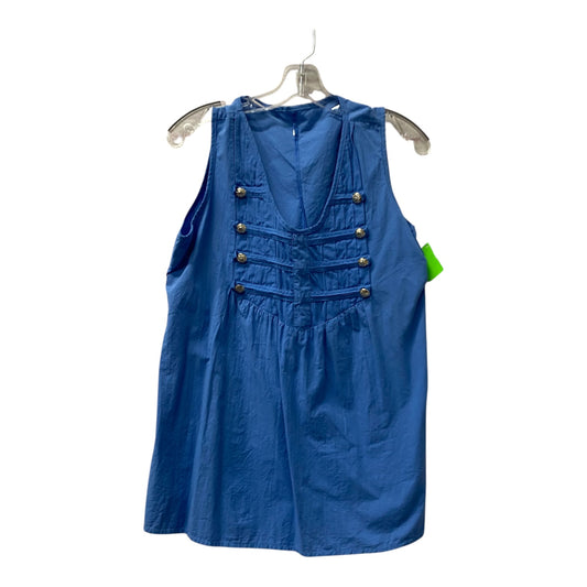 Top Sleeveless  In Blue, Size:Xl