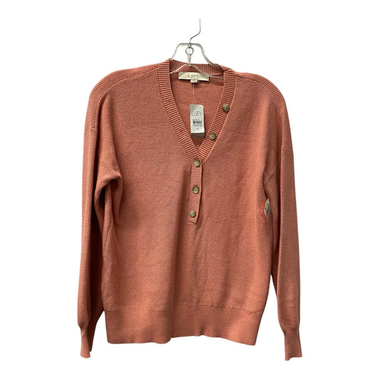 Sweater Cardigan By Loft In Pink, Size:M