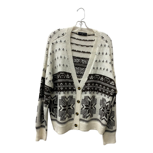 Sweater Cardigan By Lane Bryant In White, Size:1X