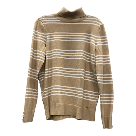 Sweater By Chaps In Tan & White, Size:L