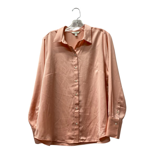 Blouse Ls By Banana Republic In Pink, Size:L