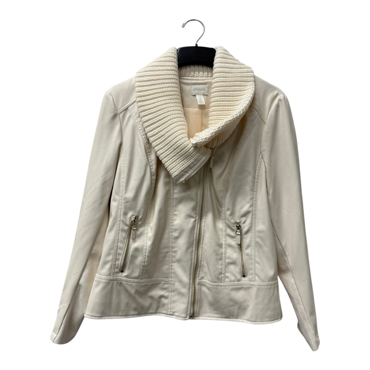 Jacket Other By Chicos In Cream, Size:Xl