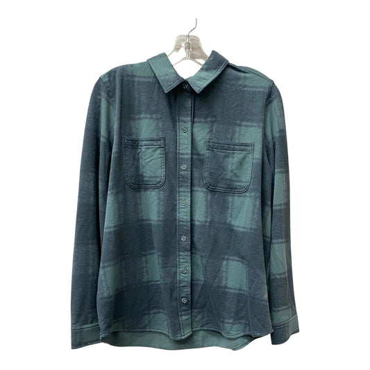 Athletic Top Ls Collar By 32 Degrees In Blue, Size:M