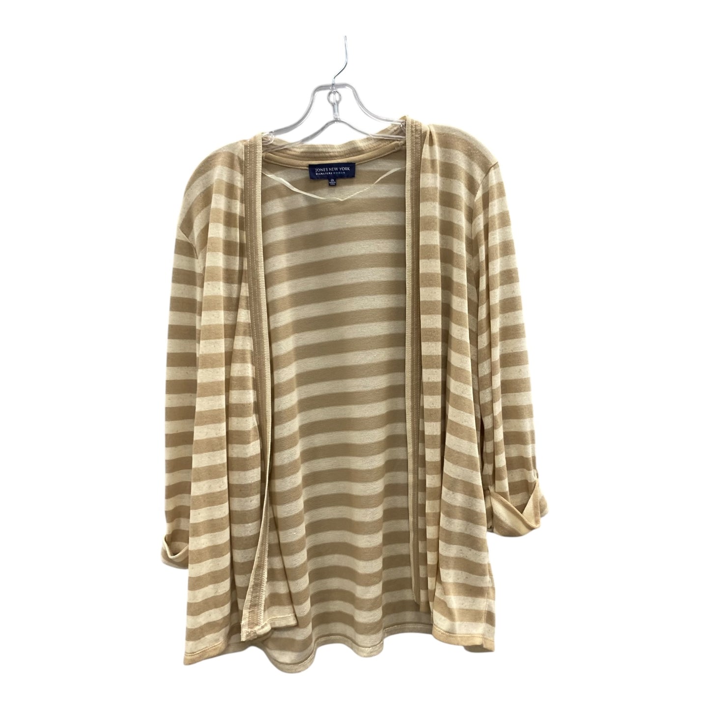 Cardigan By Jones New York In Tan, Size:2X