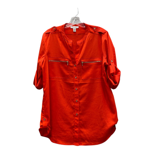 Top Ls By Calvin Klein In Red, Size:L