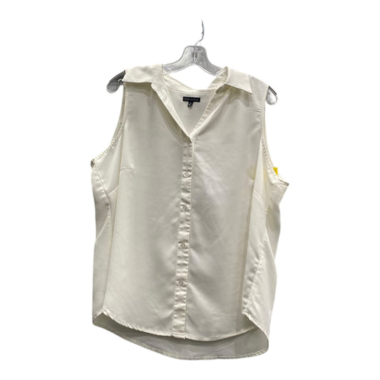 Top Sleeveless By violets and roses In White, Size:Xl