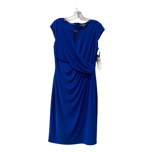 Dress Casual Midi By Lauren By Ralph Lauren In Blue, Size:M