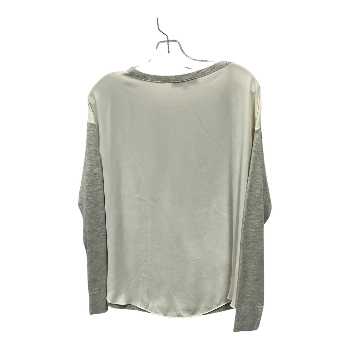 Top Ls By Loft In Cream & Grey, Size:M