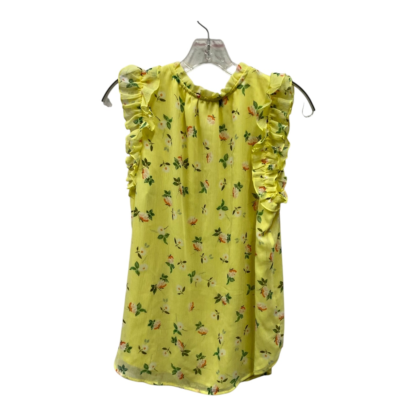 Top Sleeveless By Loft In Yellow, Size:M