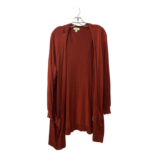 Cardigan By Style And Company In Red, Size:2X